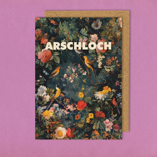 Arschloch - Grußkarte 10,5 x 14,8 cm