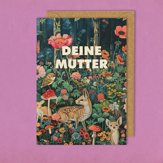 Deine Mutter - Grußkarte 10,5 x 14,8 cm
